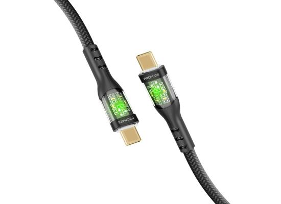 Promate TransLine-CC Type-C Cable, Ultra-Fast 60W Power Delivery Type-C Cable 